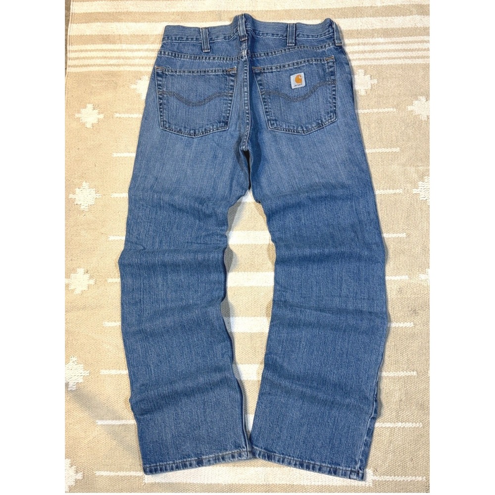 Carhartt Relaxed Straight Jeans Mens 33x32 Blue Workwear Denim